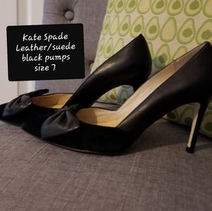 Kate Spade Leather & Suede Heels - Size 6